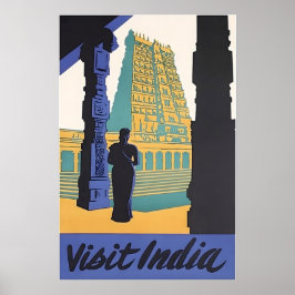 Poster Cartaz de Viagem da Índia Arte Indiana Hindu Impre