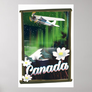 Poster cartaz de viagem da montanha do Canadá