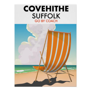 Póster Cartaz de viagem da praia de Covehithe Suffolk