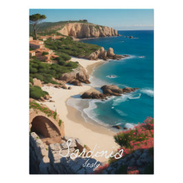 Póster Cartaz de Viagem da Sardenha Itália