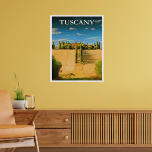 Poster cartaz de viagem da Toscana, Itália