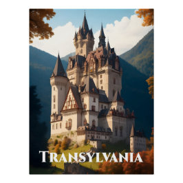 Póster Cartaz de Viagem da Transilvânia Romênia