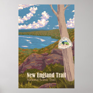Poster Cartaz de Viagem da Trilha da Nova Inglaterra