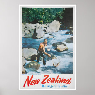 Poster Cartaz de Viagem de Arte da Nova Zelândia Impressã