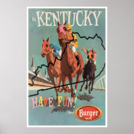 Poster Cartaz de Viagem de Arte do Derby de Kentucky a Ca