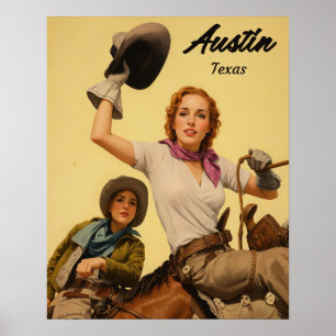 Poster Cartaz de viagem de Austin, Texas