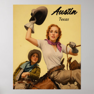 Poster Cartaz de viagem de Austin, Texas