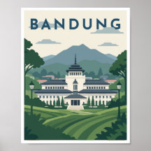 Cartaz de Viagem de Bandung Indonésia