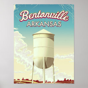 Poster Cartaz de viagem de Bentonville, Arkansas.