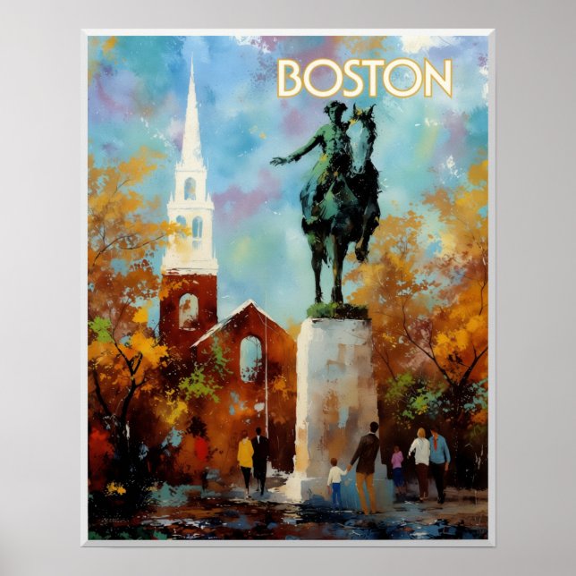Poster Cartaz de Viagem de Boston (Frente)