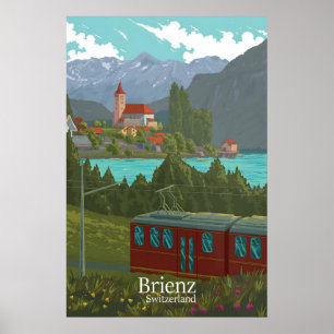 Poster Cartaz de Viagem de Brienz Suíça