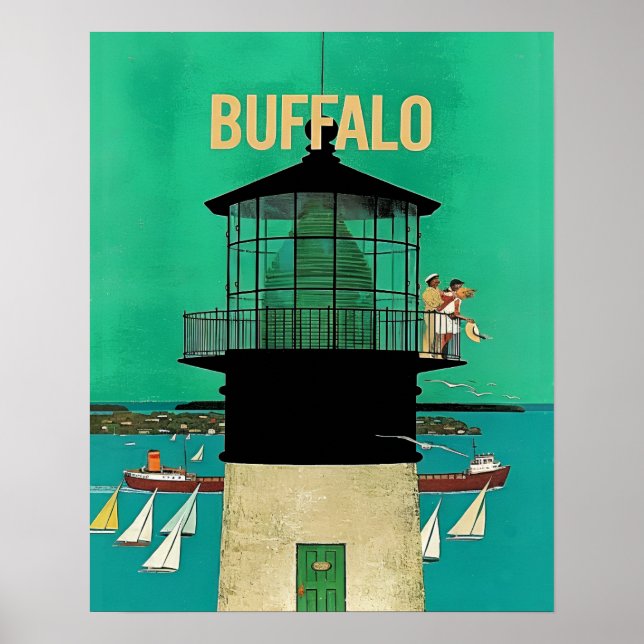 Poster cartaz de viagem de Buffalo (Frente)
