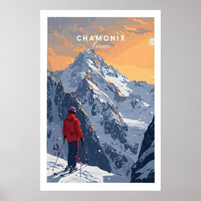 Poster Cartaz de Viagem de Chamonix - França 1 (Frente)