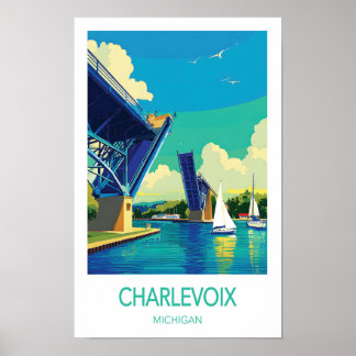Poster Cartaz de Viagem de Charlevoix, Michigan