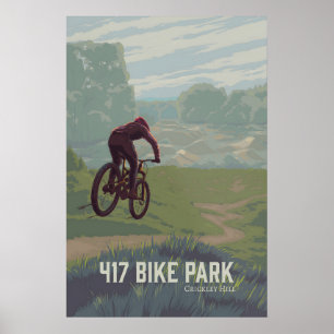 Poster Cartaz de Viagem de Ciclismo de Montanha do Parque