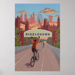 Poster Cartaz de Viagem de Ciclismo Ride London
