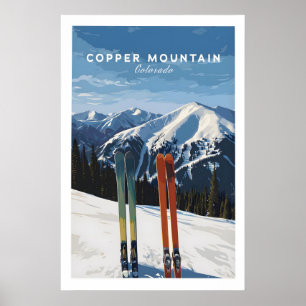 Poster Cartaz de Viagem de Copper Mountain Colorado Monta