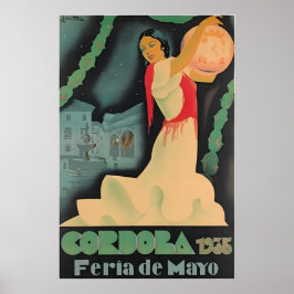 Poster Cartaz de Viagem de Córdoba Espanha Arte Espanhola