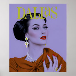 Poster Cartaz de viagem de Dallas