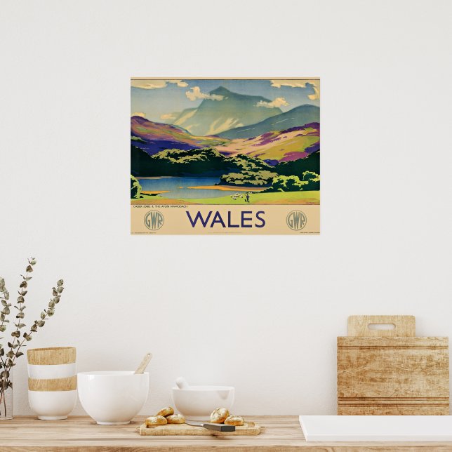 Poster cartaz de viagem de Gales (Cozinha)