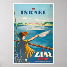 Poster Cartaz de Viagem de Israel Arte Israelense Impress