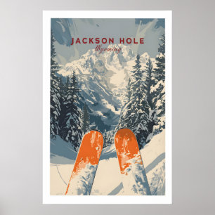 Poster Cartaz de Viagem de Jackson Hole - Wyoming 1