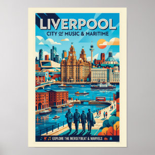 Poster Cartaz de Viagem de Liverpool