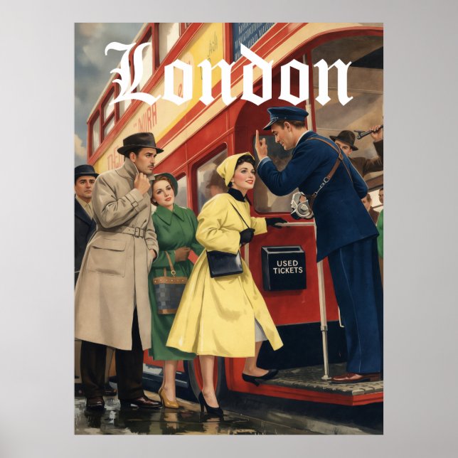Poster Cartaz de Viagem de Londres  (Frente)