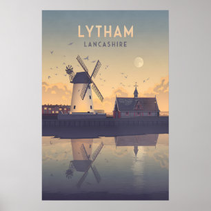 Poster Cartaz de Viagem de Lytham Lancashire