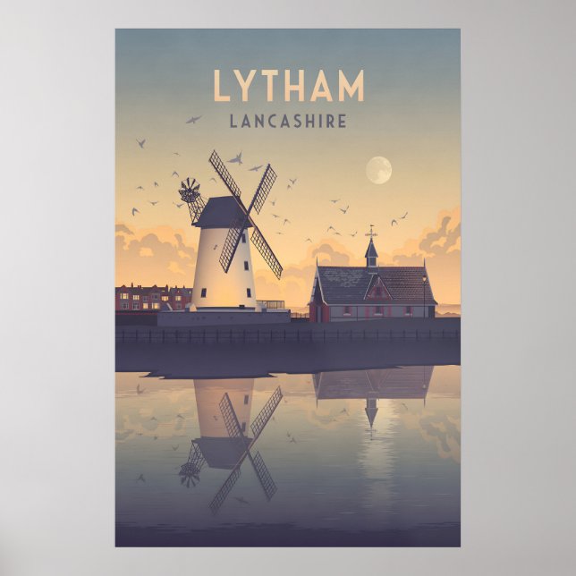 Poster Cartaz de Viagem de Lytham Lancashire (Frente)