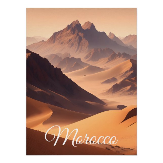 Póster Cartaz de Viagem de Marrocos (Frente)