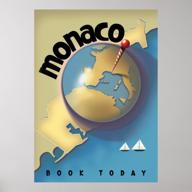 Poster Cartaz de viagem de Mônaco (Frente)