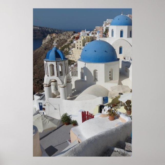 Póster Cartaz de Viagem de Mykonos Grécia (Frente)