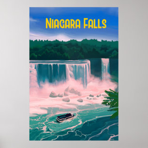 Poster Cartaz de Viagem de Niagara Falls