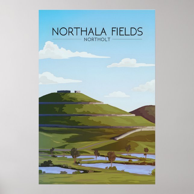 Poster Cartaz de Viagem de Northala Fields Londres (Frente)