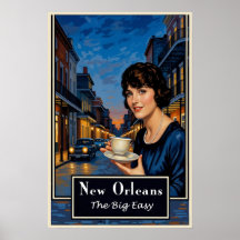 cartaz de viagem de Nova Orleans 
