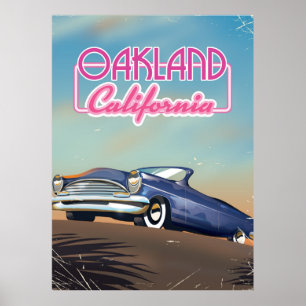 Poster Cartaz de viagem de Oakland Califórnia