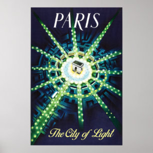 Poster cartaz de viagem de Paris
