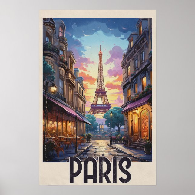 Poster Cartaz de Viagem de Paris (Frente)