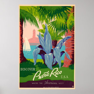 Poster Cartaz de Viagem de Porto Rico