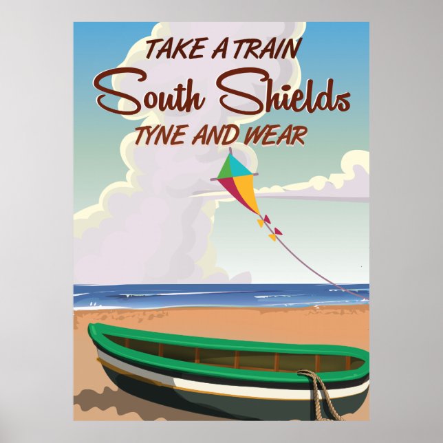 Póster cartaz de viagem de South Shields Tyne e Wear (Frente)