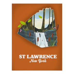 Póster Cartaz de viagem de St Lawrence Nova York