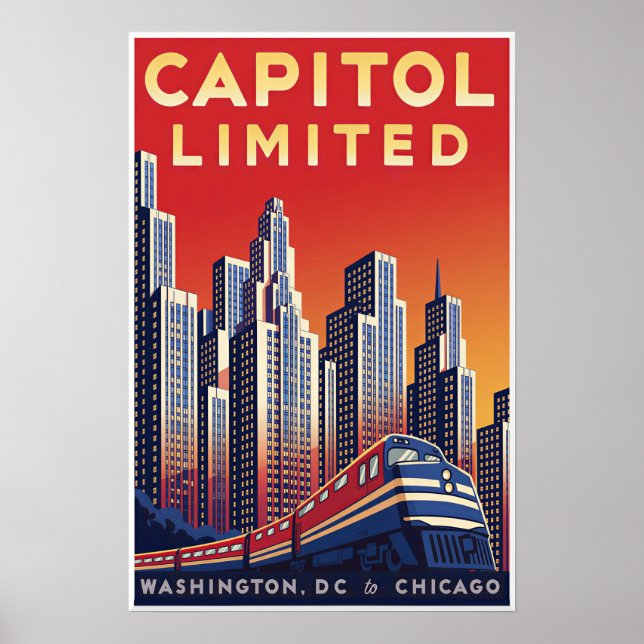 Poster Cartaz de viagem de trem (Frente)