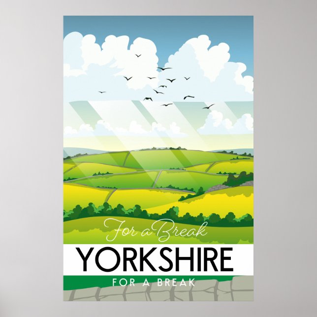 Poster cartaz de viagem de Yorkshire (Frente)