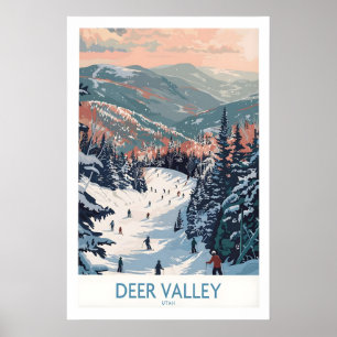 Poster Cartaz de Viagem Deer Valley - Utah 1