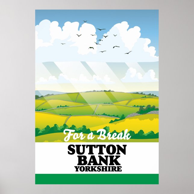 Poster Cartaz de viagem do Banco Sutton Yorkshire (Frente)