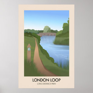 Poster Cartaz de Viagem do Caminho de Longa Distância Lon