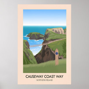 Poster Cartaz de Viagem do Caminho de Trilha a Pé Causewa