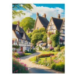 Póster Cartaz de Viagem do Campo Inglês