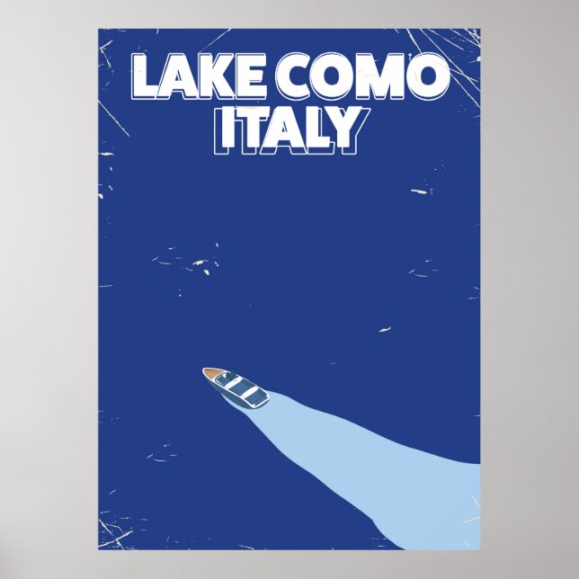 Póster cartaz de viagem do lago como itália (Frente)